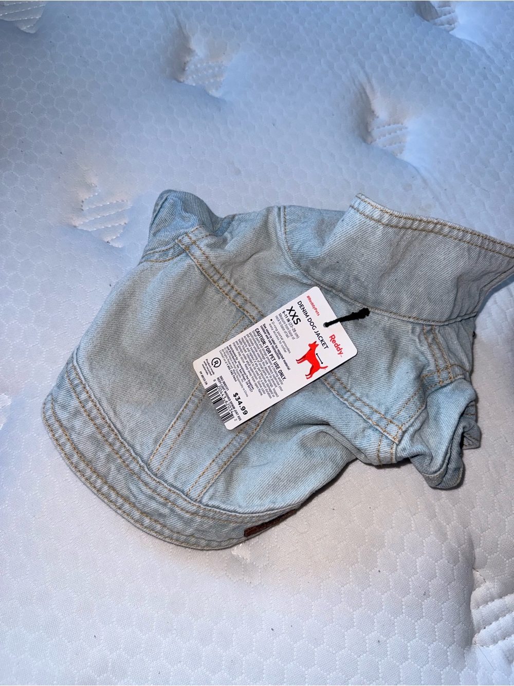 100. reddy Light Blue Denim Jacket dog size xxs